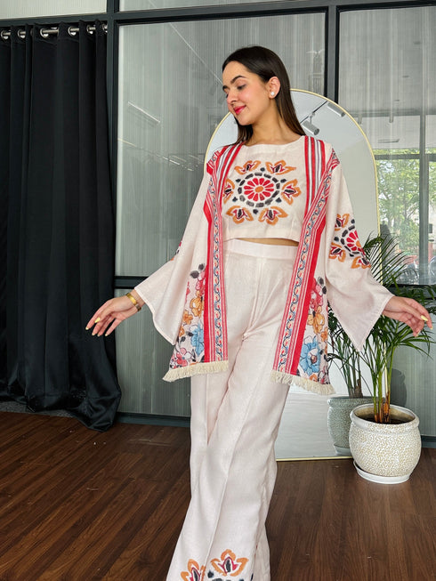 Beige & Bloom 3 Piece Co-ord Set